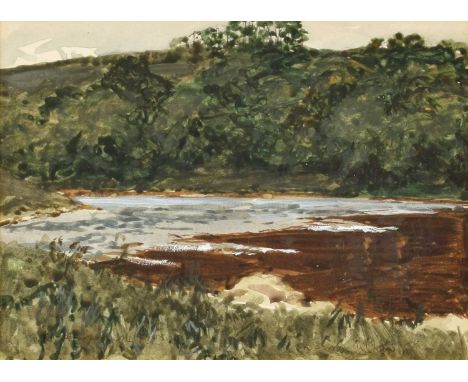 Norman Wilkinson (British 1878-1971) "Tail of the Craignish Pool - River Tay" Signed twice, titled verso, watercolour.13.5 x 