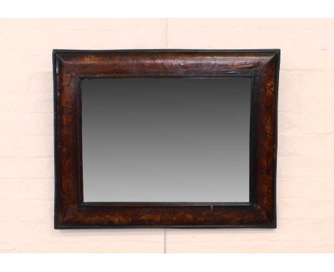 An 18th/19th Century Dutch Walnut Cushion-Framed Mirror An 18th/19th Century Dutch Walnut Cushion-Framed Mirror, with marquet