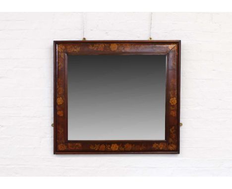 A Good and Large 18th/19th Century Dutch Walnut Cushion-Framed Mirror A Good and Large 18th/19th Century Dutch Walnut Cushion