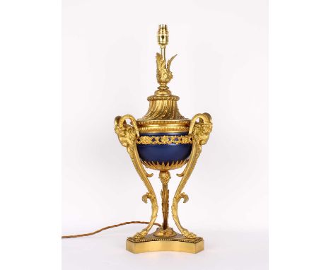 A Good and Large 19th Century Ormolu Table Lamp In the Manner of Pierre Gouthière A Good and Large 19th Century Ormolu Table 