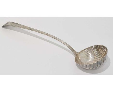 A George III silver ladle. London, 1772, gross weight 6.11ozt.