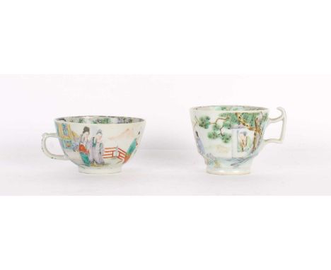 Two Chinese Famille Verte Tea and Coffee Cups Qing Dynasty Two Chinese Famille Verte Tea and Coffee Cups, circa 18th/19th cen