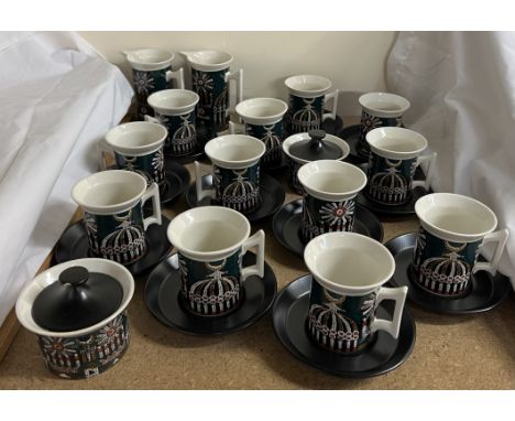 A Portmeirion pottery Magic City pattern part tea sets