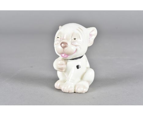 A Royal Worcester porcelain figure modelled as Bonzo, with a painted body in pinks and black, printed factory mark to base 7 