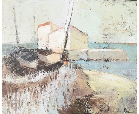Helen Hale R.O.I b.1936 British School, oil on board, 'On the Dunes', signed lower right in contemporary frame, with gallery 