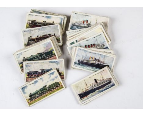 Cigarette Cards, Wills, a large collection of sets, First Aid, Arms of Foreign Cities, Military Motors, Railway Equipment, Ge