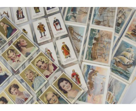 Cigarette Cards, Mixture, a selection of sets to include Sarony Origin of Games, Rothmans Beauties of the Cinema (rectangular
