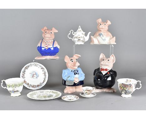 A small selection of Royal Doulton Brambly Hedge ceramics, mainly cups and saucers of various sizes for Spring, Autumn and Wi