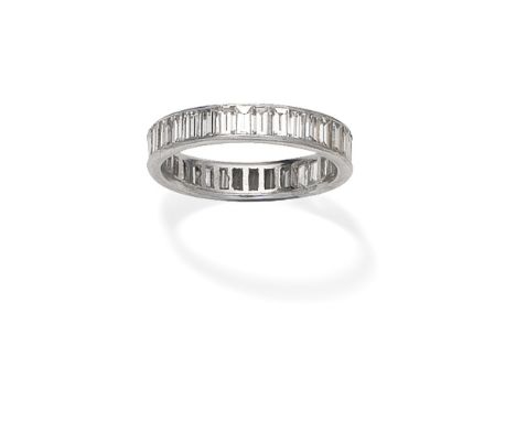 DIAMOND ETERNITY RINGSet throughout with baguette-cut diamonds, diamonds approx. 2.10cts total, ring size approx. R For furth