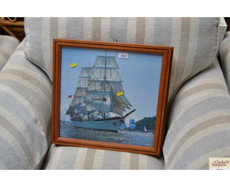 Four photographic prints of boats 