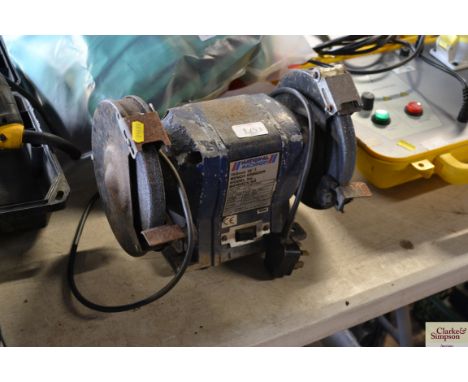 A National Machinery bench grinder
