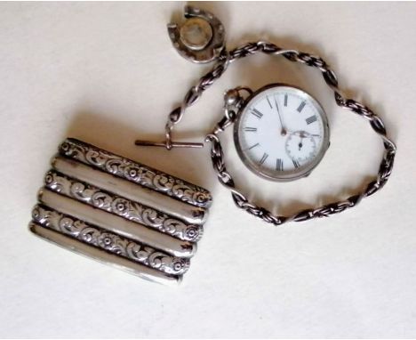 An Victorian silver-cased key-wind pocket watch with Roman numerals, subsidiary seconds hand, case 52mm, with key and in work