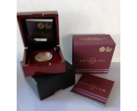 The Royal Mint - The Sovereign 2015, Fifth Portrait, First Edition, gold proof coin with all original packaging, CoA 5532