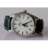An Omega Seamaster Aqua Terra 150M Co-axial Chronometer automatic 39mm watch, stainless steel, blue