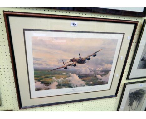 Robert Taylor: a framed signed limited edition coloured print entitled "G for George" - signed by the artist and "Captain's E