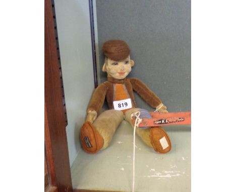 A vintage Norah Wellings cloth Cossack doll with cap