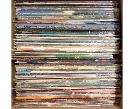 A large mixture of assorted vinyl LPs including Bob Dylan, David Bowie, The Pogues, Van Morrison, etc. - various condition