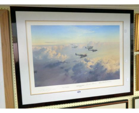 Robert Taylor: a framed signed limited edition coloured print entitled "Bader's Bus Company" - signed by the artist and three
