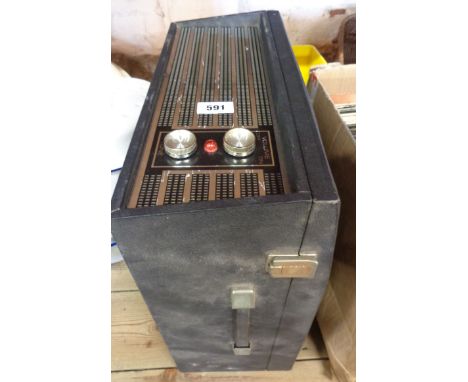 A vintage Fidelity HF38 portable record player