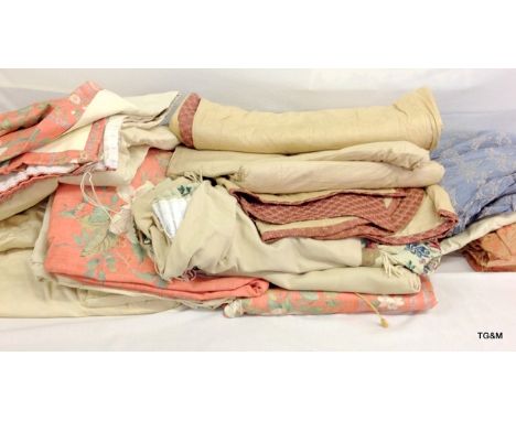A collection of curtains sizes not specified