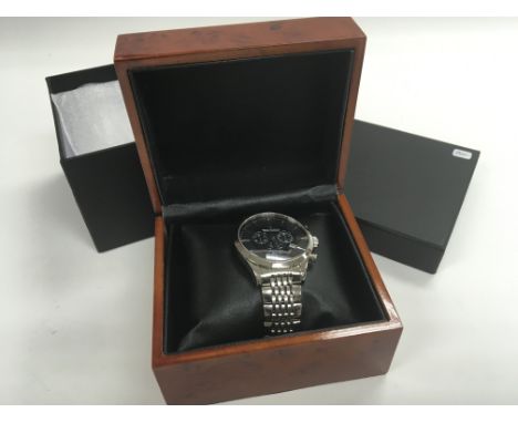 A boxed gents Dreyfuss chronograph watch.