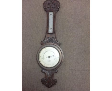 An oak barometer ( damaged )