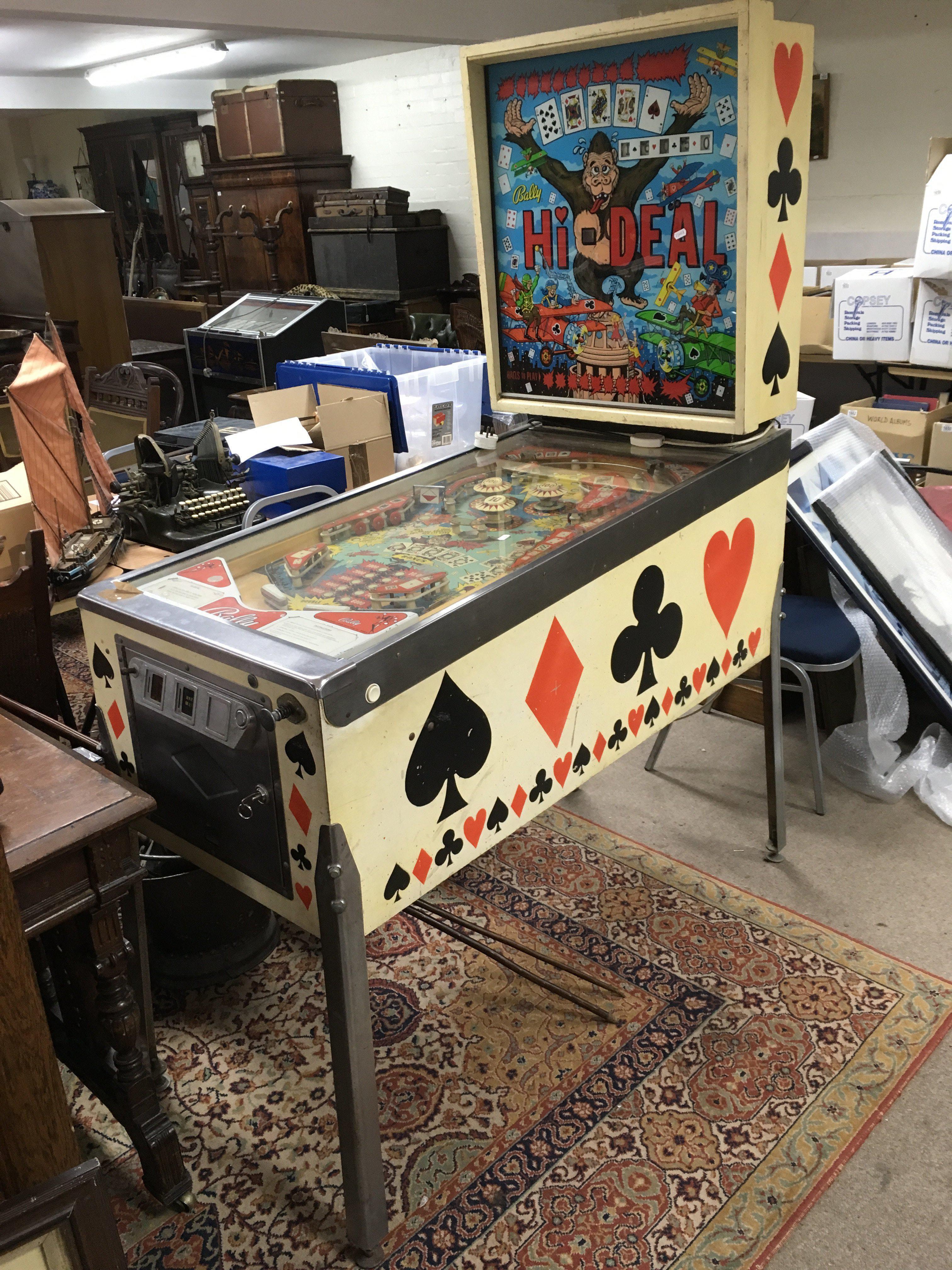 A vintage Bally pinball machine, approx 61.5cm x 77.5cm x 132cm.
