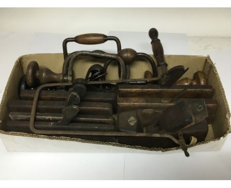 A collection of thirteen Victorian and later woodworking tools.