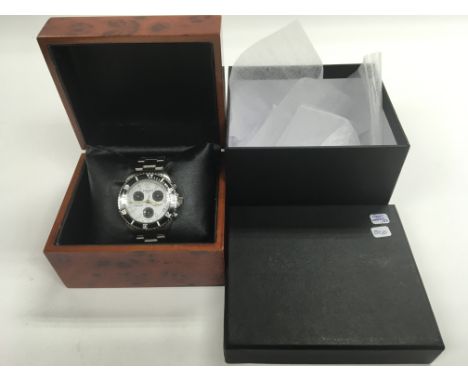 A boxed Tissot gents sports chronograph V8 watch.