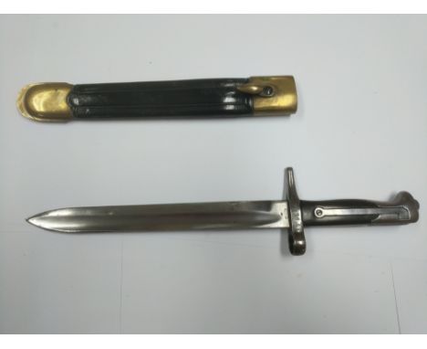 An Italian M1870 Ordnance bayonet with "Torino" makers mark on the blade and a serial number on the Holt "YV9686" with a non 