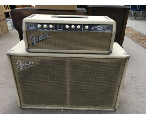 A Fender Bassman guitar amplifier and amp head, circa September 1963, model 6G6-B, production number 22E. Year and month numb