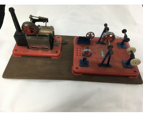 A boxed Mamod workshop NoWS1 together with a boxed steam engine SP2