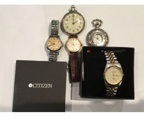 A Vintage Gents Westclox Watch a Gents Citzen Watch a Vintage Ingersoll Watch and others (a lot)