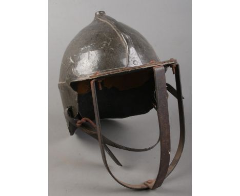 A reproduction Zischagge 'Lobster Tailed' pot helmet.  