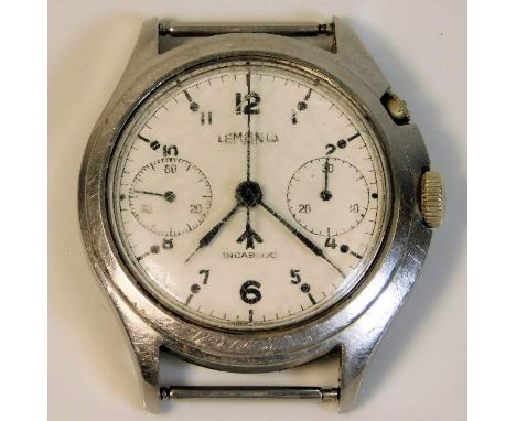 A vintage Lemania military wristwatch with military kite/arrow mark a/f