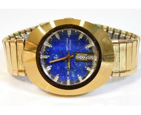 A vintage boxed gents Rado Diastar Magic with lapis lazuli dial