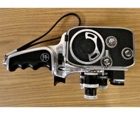 A Bolex paillard D8L cine camera, case