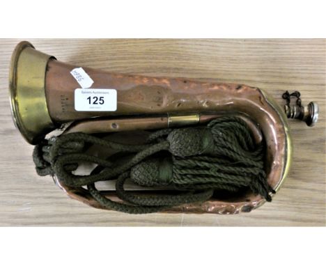A Boosey &amp; Hawkes copper and brass bugle, stamped LP 238141. 