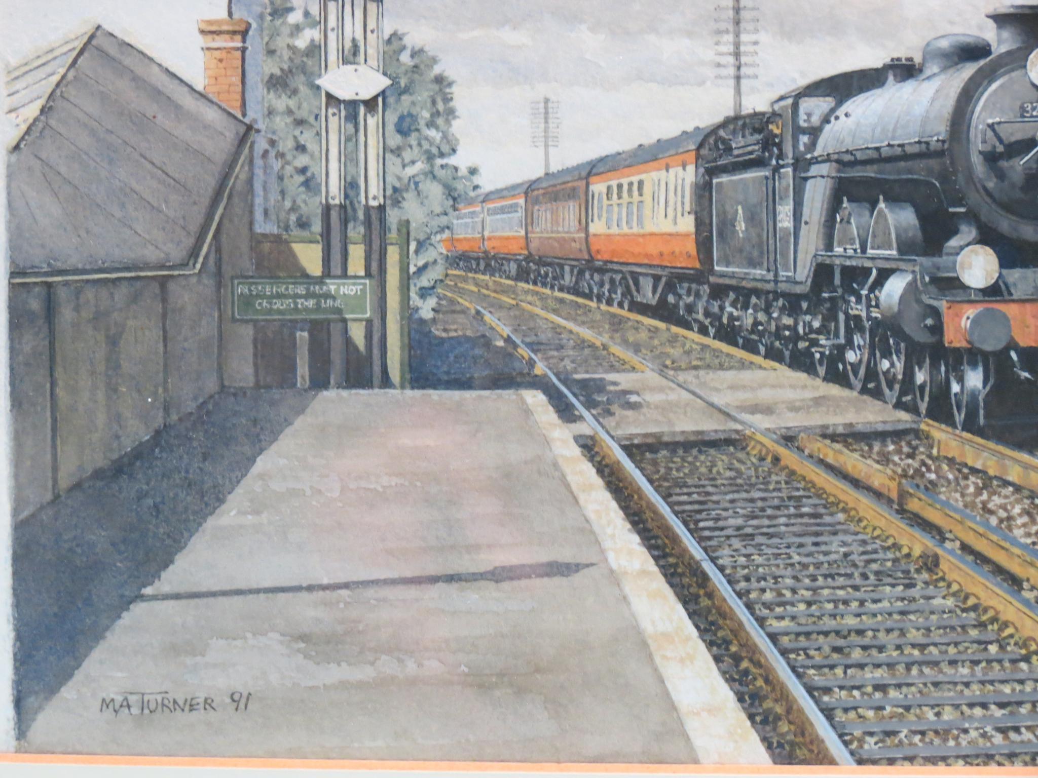 Mike Turner, railway artist, railway station at ShorehambySea