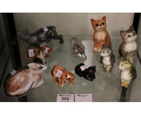 Collection of ceramic cats, various to include; Beswick, Rushton pottery etc. (10)(B.P. 24% incl. VAT)