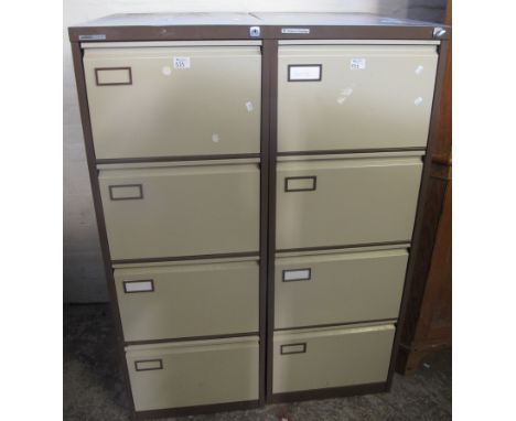 Four similar four drawer metal modern filing cabinets. (B.P. 24% incl. VAT + VAT on hammer price)
