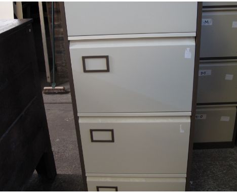 Four similar four drawer metal modern filing cabinets. (B.P. 24% incl. VAT + VAT on hammer price)