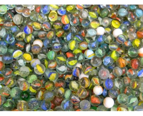 A large collection of vintage marbles