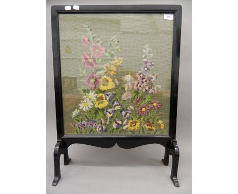 A tapestry fire screen