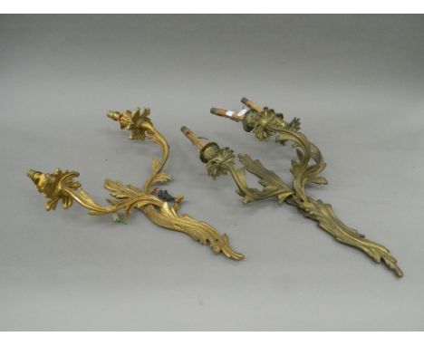 Two brass wall lights, a brass lamp (56 cm high) and a bagatelle board, etc.