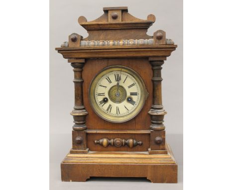 A Victorian mantle clock. 40 cm high.