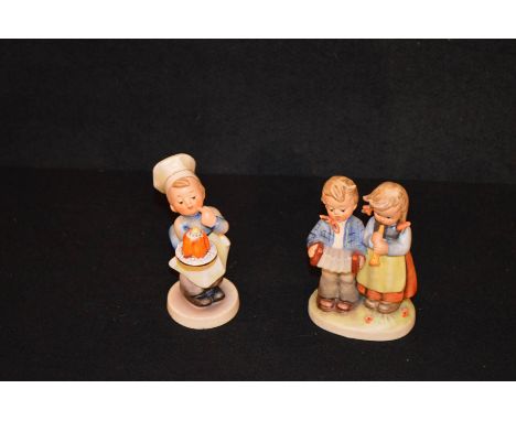 Two Hummel Figurines 'The Cook' and 'Birthday Serenade'