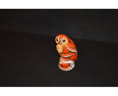 A Royal Worcester Candle Snuffer in the Form of an Owl 