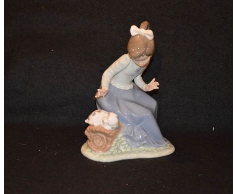 A Nao Figurine 'Girl with Dog' 