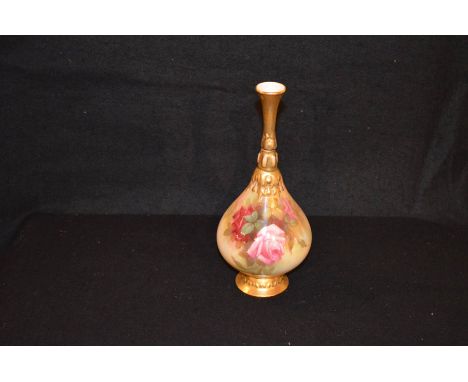 A Very Nice Royal Worcester Hand Painted Vase, Signed Sedgley 